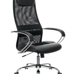 Кресло офисное BRABIX PREMIUM "Stalker EX-608 CH" (хром, ткань-сетка/кожзам, черное) 532091 в Салехарде - salekhard.mebel24.online | фото 1