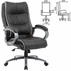Кресло офисное BRABIX PREMIUM "Strong HD-009" (экокожа черная, ткань серая) 531945 в Салехарде - salekhard.mebel24.online | фото 2