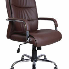 Кресло офисное BRABIX "Space EX-508" (экокожа, хром, коричневое) 531164 в Салехарде - salekhard.mebel24.online | фото