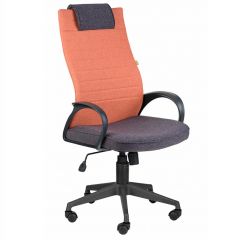 Кресло Квест HOME (Ткань КФ-28/КФ-13) оранжевый-сливовый в Салехарде - salekhard.mebel24.online | фото 2