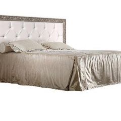 Кровать 2-х спальная (1,4 м) Тиффани штрих-лак/серебро с мягким изголовьем (ТФКР140-2) в Салехарде - salekhard.mebel24.online | фото