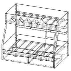 Кровать двухъярусная ДЕЛЬТА-20.02 в Салехарде - salekhard.mebel24.online | фото 6