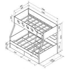 Кровать двухъярусная ДЕЛЬТА-20.02 в Салехарде - salekhard.mebel24.online | фото 5