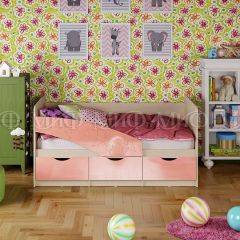 Кровать Бабочки (Розовый металлик) 1600 в Салехарде - salekhard.mebel24.online | фото 1