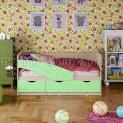 Кровать Бабочки (Салатовый матовый) 1600 в Салехарде - salekhard.mebel24.online | фото 1