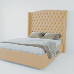 Кровать Берлин ЛЮКС с ПМ 2000 (экокожа бежевая) в Салехарде - salekhard.mebel24.online | фото