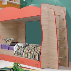 Кровать детская 2-х ярусная Юниор-1.1 (800*2000) ЛДСП в Салехарде - salekhard.mebel24.online | фото 1