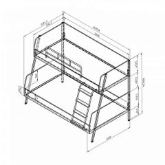 Кровать двухъярусная Дельта Лофт-20.02.04 Белый в Салехарде - salekhard.mebel24.online | фото 2