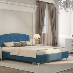 Кровать интерьерная Аделина (Ажур 43) синий в Салехарде - salekhard.mebel24.online | фото