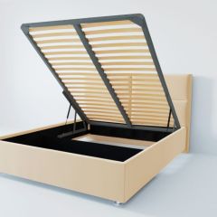 Кровать Корсика с ПМ 1200 (экокожа бежевая) в Салехарде - salekhard.mebel24.online | фото