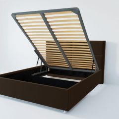 Кровать Корсика с ПМ 1200 (экокожа коричневая) в Салехарде - salekhard.mebel24.online | фото