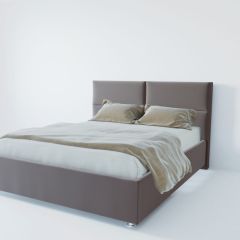 Кровать Корсика с ПМ 1200 (велюр темно-серый) в Салехарде - salekhard.mebel24.online | фото 2