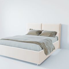 Кровать Корсика с ПМ 1600 (экокожа белая) в Салехарде - salekhard.mebel24.online | фото 2