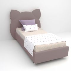 Кровать Котя с ортопедическим основанием 800 (велюр темный-серый) в Салехарде - salekhard.mebel24.online | фото