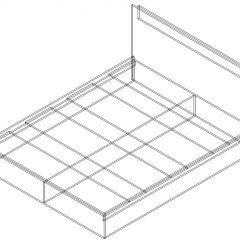 СОФИЯ Кровать КР1600 (венге/дуб белфорт) щиты в Салехарде - salekhard.mebel24.online | фото 2