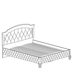Кровать с обивкой №488 Марлен (1600) Кремовый белый в Салехарде - salekhard.mebel24.online | фото 2