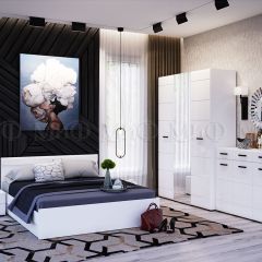 НЭНСИ NEW Кровать 1,6 м с ПМ (Белый глянец холодный/Белый) в Салехарде - salekhard.mebel24.online | фото 2
