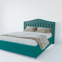 Кровать Нягань с ПМ 1200 (велюр бирюзовый) в Салехарде - salekhard.mebel24.online | фото 2
