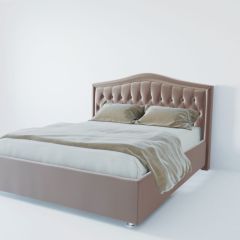 Кровать Нягань с ПМ 1200 (велюр серый) в Салехарде - salekhard.mebel24.online | фото 2
