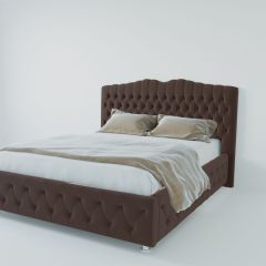 Кровать Нягань с ПМ 1400 (экокожа коричневая) в Салехарде - salekhard.mebel24.online | фото 2