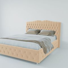 Кровать Нягань с ПМ 2000 (экокожа бежевая) в Салехарде - salekhard.mebel24.online | фото 2