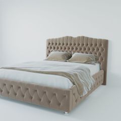 Кровать Нягань с ПМ 900 (велюр серый) в Салехарде - salekhard.mebel24.online | фото 2
