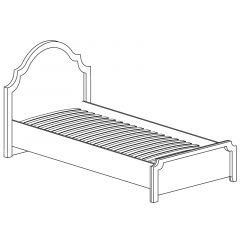 Кровать одинарная №414 Прованс в Салехарде - salekhard.mebel24.online | фото 2