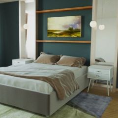Кровать Подиум с ортопедическим основанием 1200 (велюр темно-серый) в Салехарде - salekhard.mebel24.online | фото 3