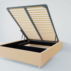 Кровать Подиум с ПМ 1200 (экокожа бежевая) в Салехарде - salekhard.mebel24.online | фото 2