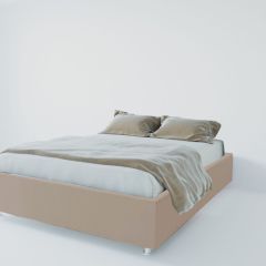 Кровать Подиум с ПМ 1200 (велюр серый) в Салехарде - salekhard.mebel24.online | фото 1