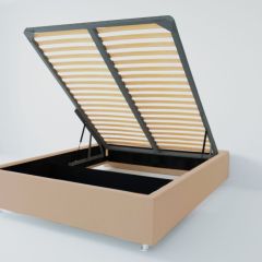 Кровать Подиум с ПМ 1200 (велюр светло-серый) в Салехарде - salekhard.mebel24.online | фото 2