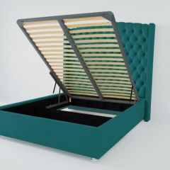 Кровать Берлин ЛЮКС с ПМ 1400 (велюр бирюзовый) в Салехарде - salekhard.mebel24.online | фото