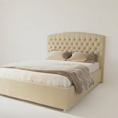 Кровать Берлин без основания 2000 (экокожа бежевая) в Салехарде - salekhard.mebel24.online | фото