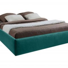Кровать Подиум с ПМ 1600 (велюр бирюзовый) в Салехарде - salekhard.mebel24.online | фото 1