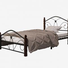 Кровать "Селена 1" Черная (900*2000) (ножки-шоколад) с коваными элементами в Салехарде - salekhard.mebel24.online | фото 2