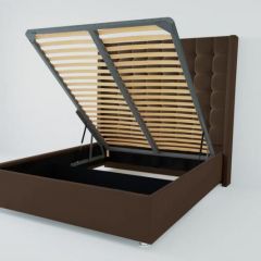 Кровать Венеция ЛЮКС с ПМ 900 (экокожа коричневая) в Салехарде - salekhard.mebel24.online | фото 2
