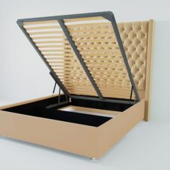 Кровать Версаль ЛЮКС с ПМ 900 (экокожа бежевая) в Салехарде - salekhard.mebel24.online | фото 2