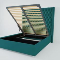 Кровать Версаль ЛЮКС с ПМ 900 (велюр бирюзовая) в Салехарде - salekhard.mebel24.online | фото 2