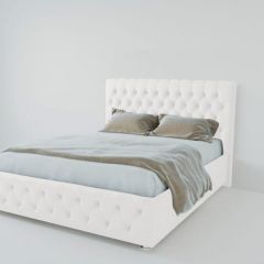 Кровать Версаль 1600 без основания (экокожа белый) в Салехарде - salekhard.mebel24.online | фото