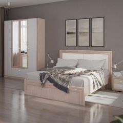 Кровать 1.6 Глэдис М31 с настилом и мягкой частью (ЯШС/Белый) в Салехарде - salekhard.mebel24.online | фото 4