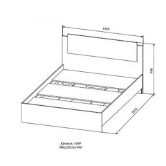 СОФИ СКР1400.1Кровать 1400 в Салехарде - salekhard.mebel24.online | фото 2