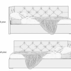 Кровать угловая Лилу интерьерная +основание (120х200) в Салехарде - salekhard.mebel24.online | фото 2