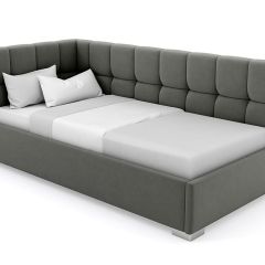 Кровать угловая Мия интерьерная +основание (120х200) в Салехарде - salekhard.mebel24.online | фото 4