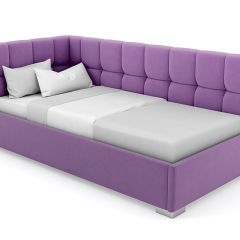 Кровать угловая Мия интерьерная +основание (120х200) в Салехарде - salekhard.mebel24.online | фото 20