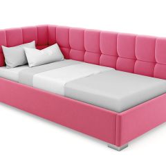 Кровать угловая Мия интерьерная +основание (80х200) в Салехарде - salekhard.mebel24.online | фото 12