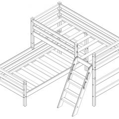 Кровать угловая с наклонной лестницей Соня (Вариант 8) в Салехарде - salekhard.mebel24.online | фото 4