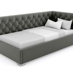 Кровать угловая Виола интерьерная +основание (80х200) в Салехарде - salekhard.mebel24.online | фото 3