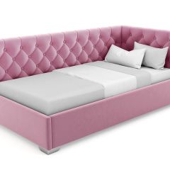 Кровать угловая Виола интерьерная +основание (80х200) в Салехарде - salekhard.mebel24.online | фото 5