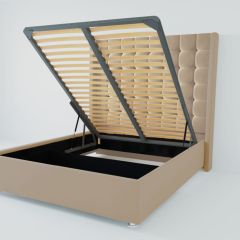 Кровать Венеция ЛЮКС с ПМ 1400 (велюр светло-серый) в Салехарде - salekhard.mebel24.online | фото