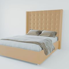 Кровать Венеция ЛЮКС с ПМ 900 (экокожа бежевая) в Салехарде - salekhard.mebel24.online | фото 2